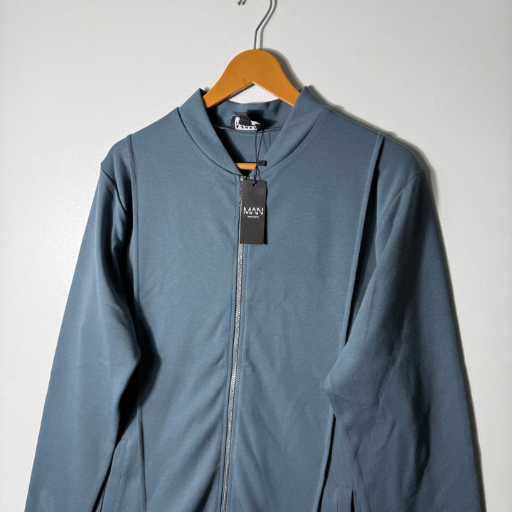 BOOHOOMAN SLIM FIT INTERLOCK BOMBER JACKET BRAND NEW