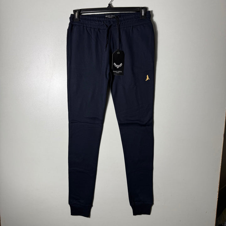 BRAVE SOUL LONDON SKINNY FIT FLEECE TROUSER BRAND NEW BLUE COLOUR