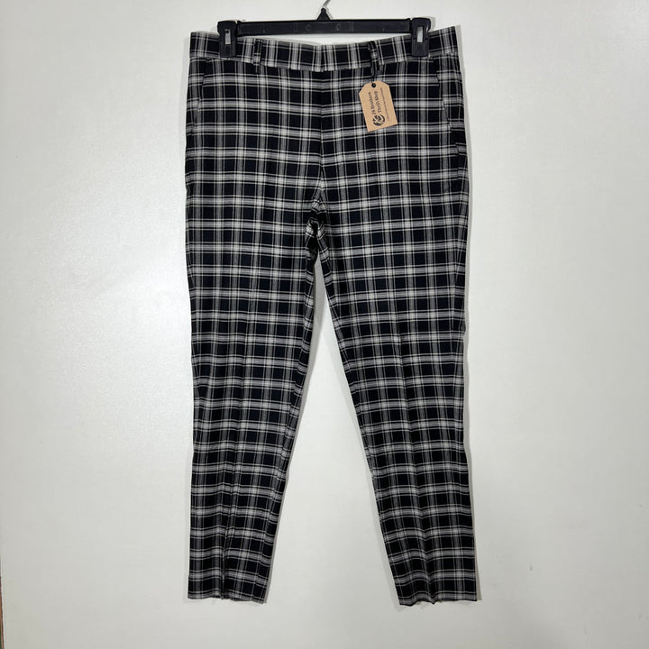 BURTON MENSWEAR LONDON CHECKERED DRESS PANT WITH STRETCH