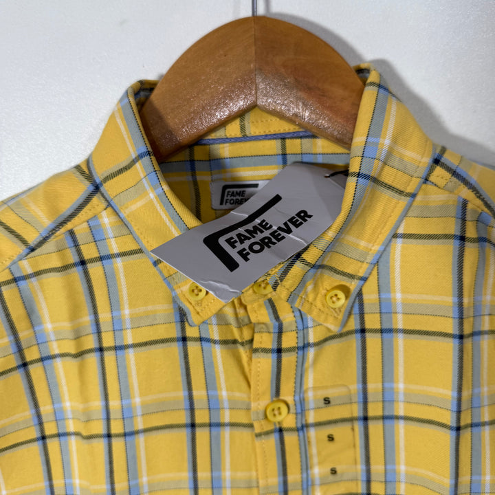 FAME FOREVER BUTTON DOWN CASUAL COTTON SHIRT BRAND NEW