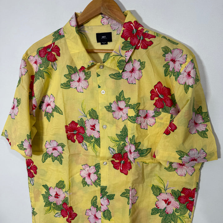 OBEY HALF SLEEVES COTTON SHIRT