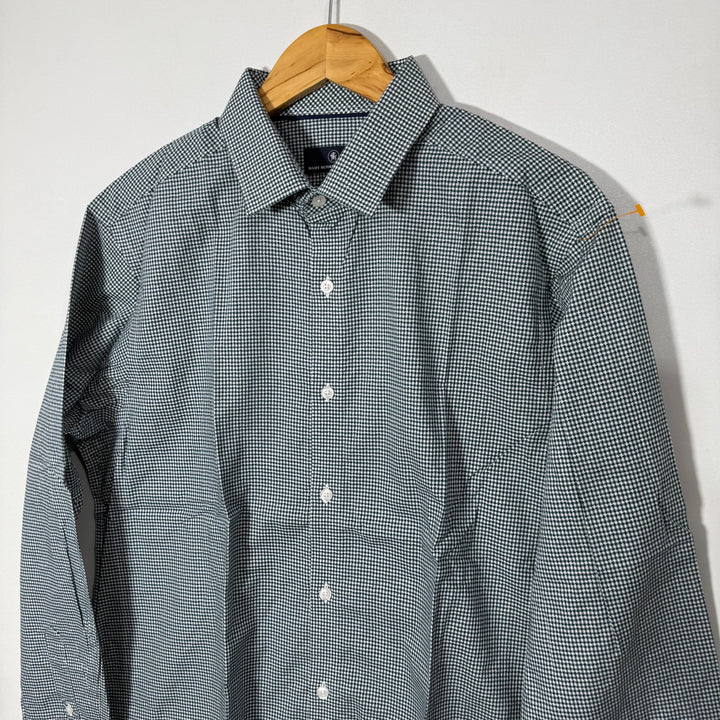 HART SCHAFFNER MARX COTTON CHECKERED SHIRT