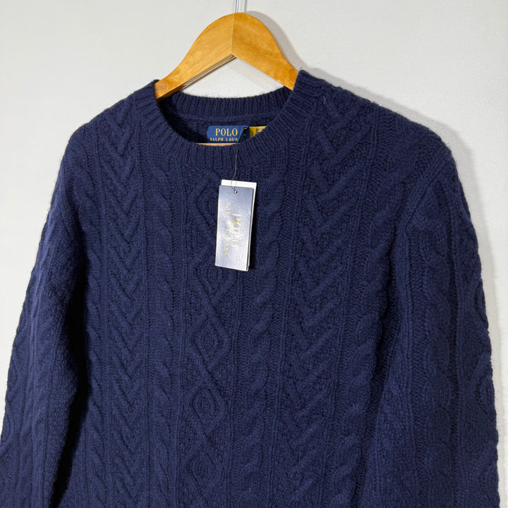 RALPH LAUREN POLO KNITED ALPACA HAIR SWEATER BRAND NEW BLUE COLOUR