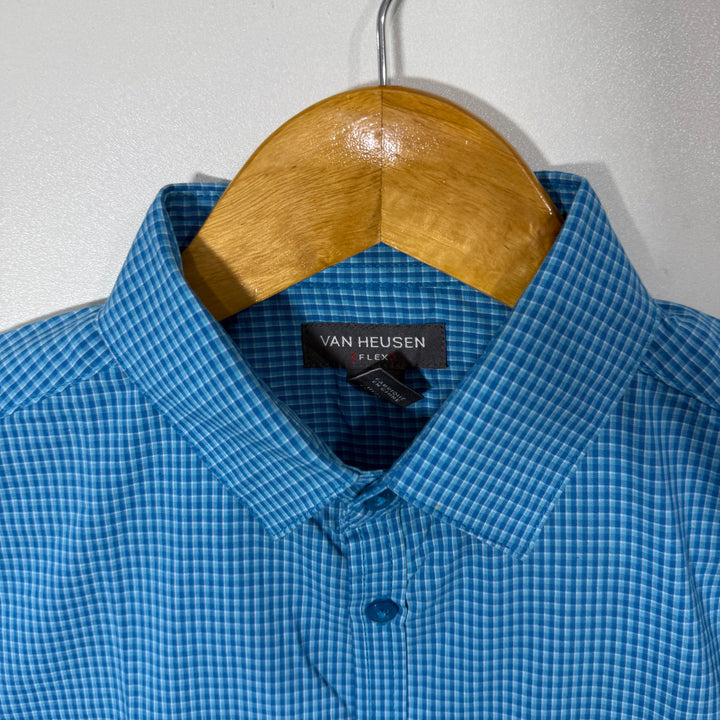 VAN HEUSEN COTTON CHECKERED SHIRT BRAND NEW
