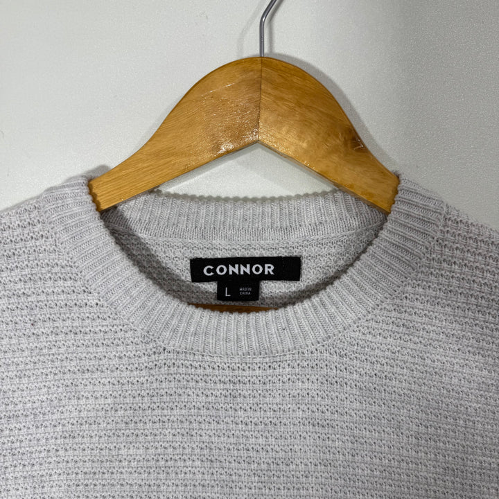 CONNOR KNITWEAR COTTON SWEATER GREY COLOUR