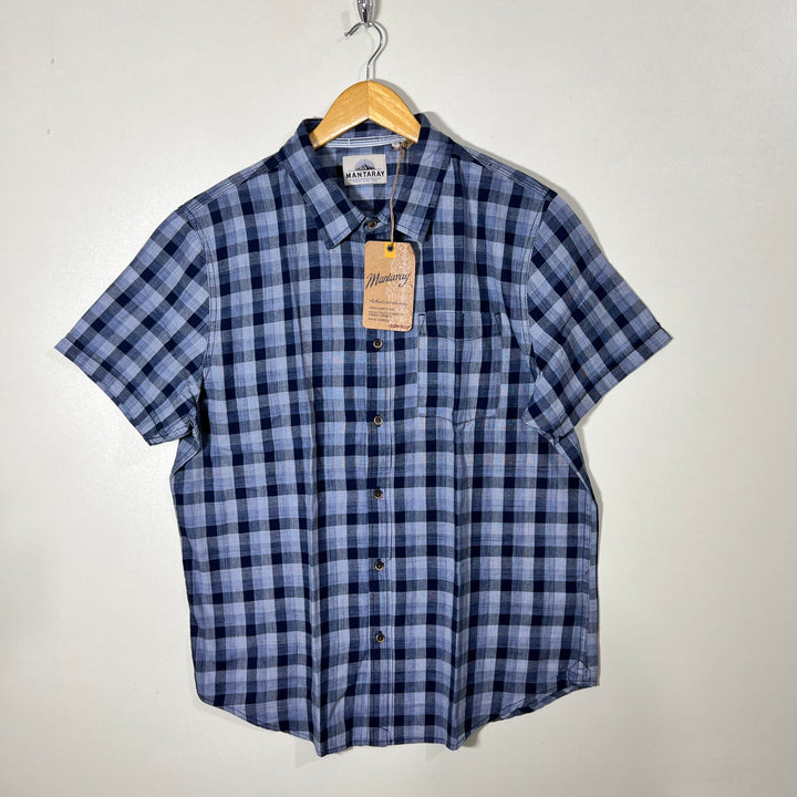 MANTARAY HALF SLEEVES CHECKERED SHIRT BRAND NEW