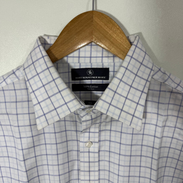 HART SCHAFFNER MARX COTTON CHECKERED SHIRT