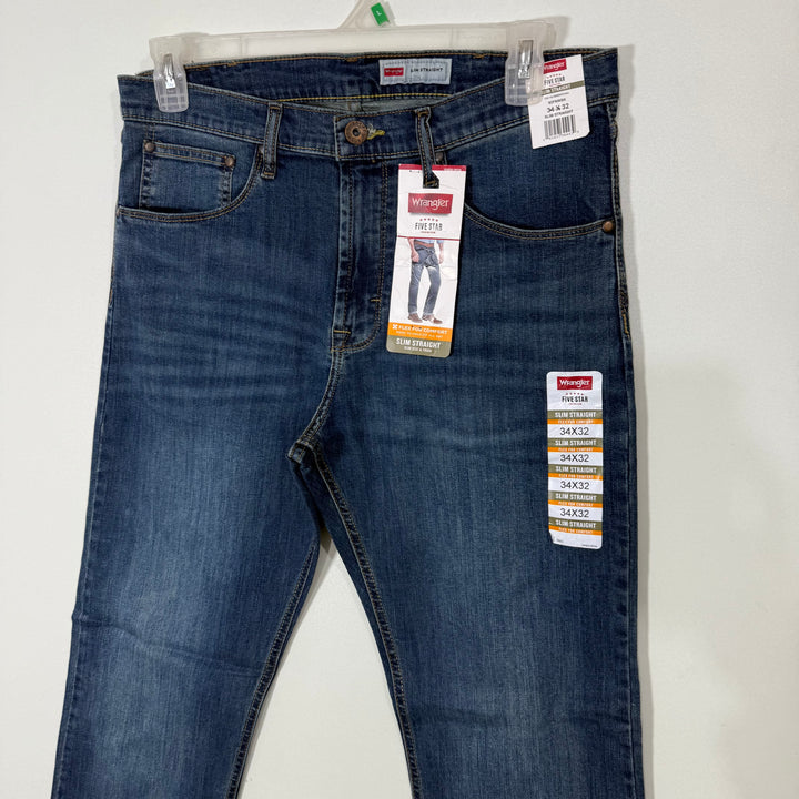 WRANGLER SLIM STRAIGHT FLEX DENIM PANT BRAND NEW WITH STRETCH