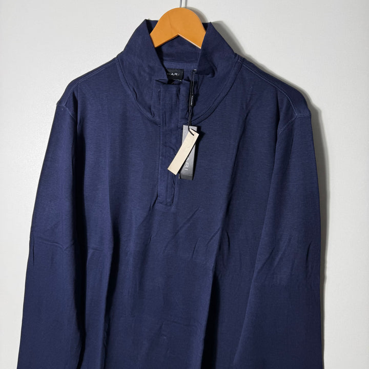 TAHARI HALF ZIP VISCOSE BLEND  PULLOVER BRAND NEW BLUE COLOUR WITH STRETCH