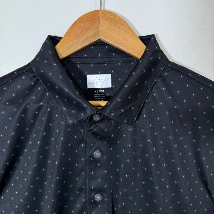 GREG NORMAN PLAY DRY PRINTED SPORT POLO TSHIRT