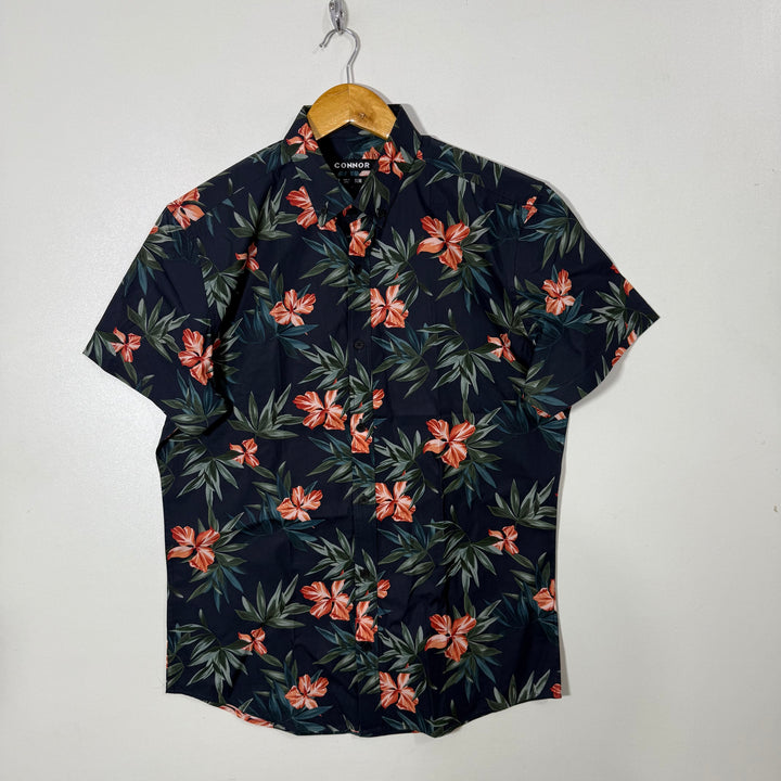 CONNOR BUTTON DOWN HALF SLEEVES COTTON SHIRT