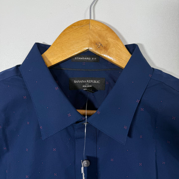 BANANA REPUBLIC STANDARD FIT CASUAL COTTON SHIRT BRAND NEW BLUE COLOUR