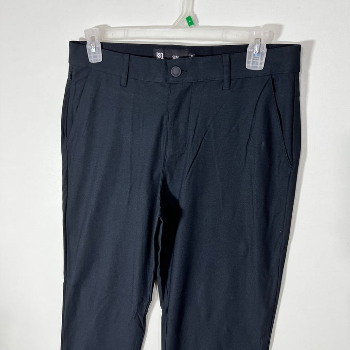 RSQ SLIM  FIT PERFORMANCE PANT WITH STRETCH BLACK COLOUR