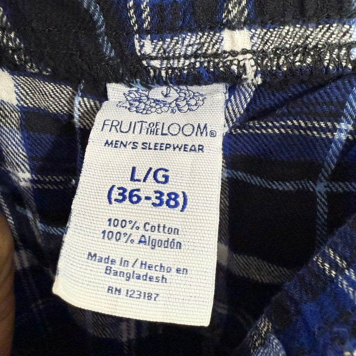 FRUIT OF THE LOOM SLEEPWEAR FLANNEL COTTON LOUNGE WEAR TROUSER