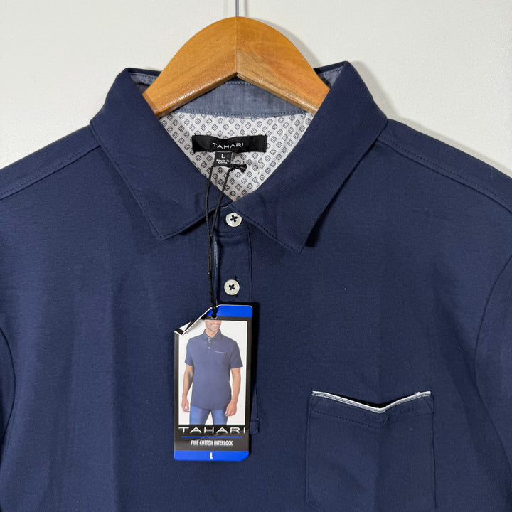 TAHARI COTTON POLO TSHIRT BRAND NEW BLUE COLOUR