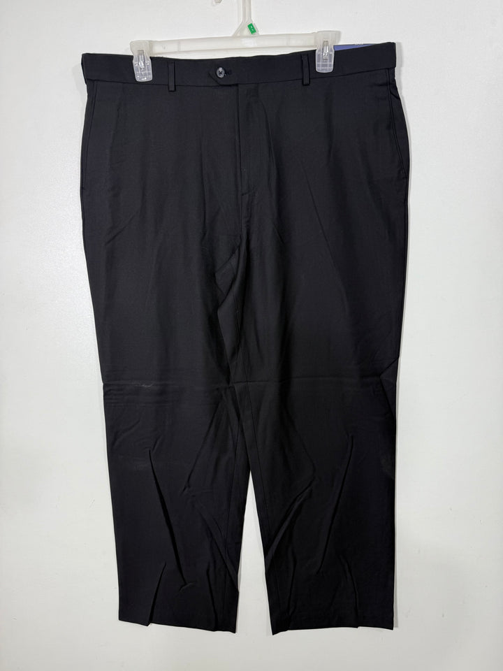 CROFT & BARROW CLASSIC FIT FLAT FRONT EASY CARE WRINKLE RESISTANT EXPANDABLE WAISTBAND COMFORT DRESS PANT BRAND NEW BLACK COLOUR