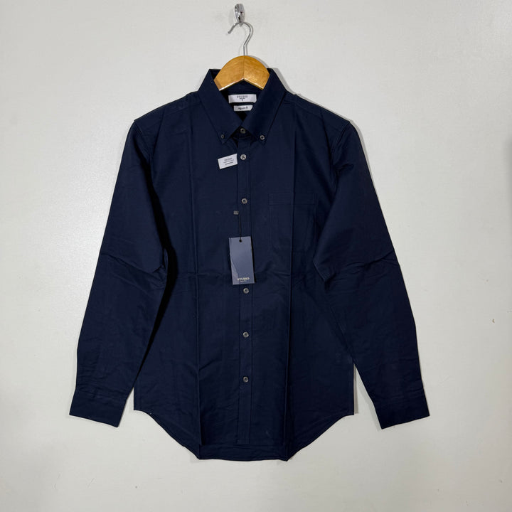 STUDIO REGULAR FIT EASY CARE BUTTON DOWN OXFORD COTTON SHIRT BRAND NEW BLUE COLOUR