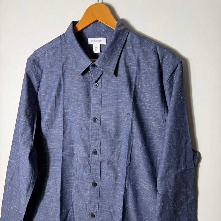 CALVIN KLEIN TEXTURED COTTON SHIRT