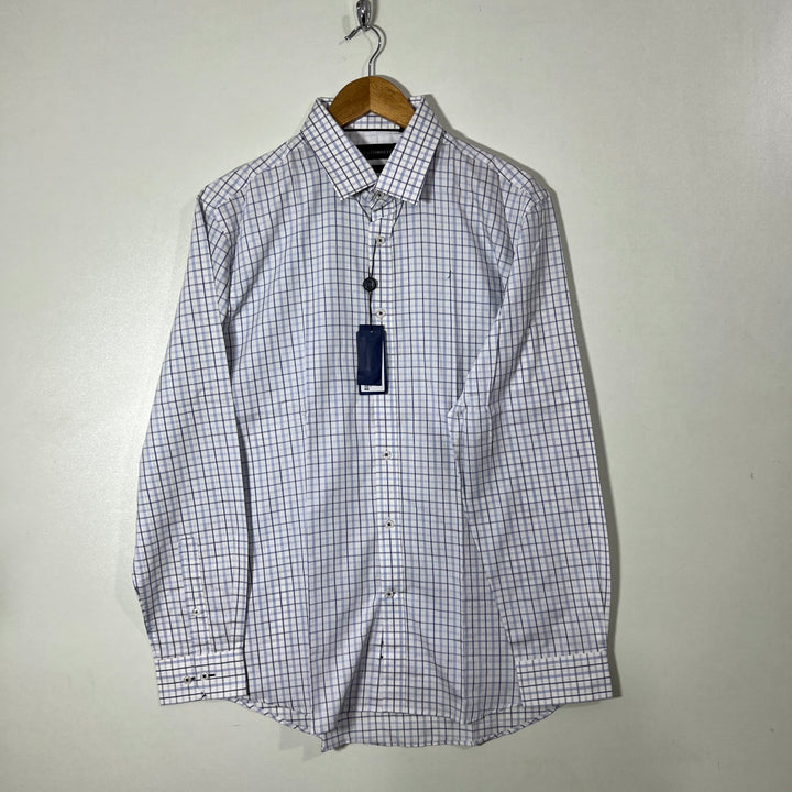 BELL & BARNETT TAILORED FIT CHECKERED FORMAL SHIRT BRAND NEW