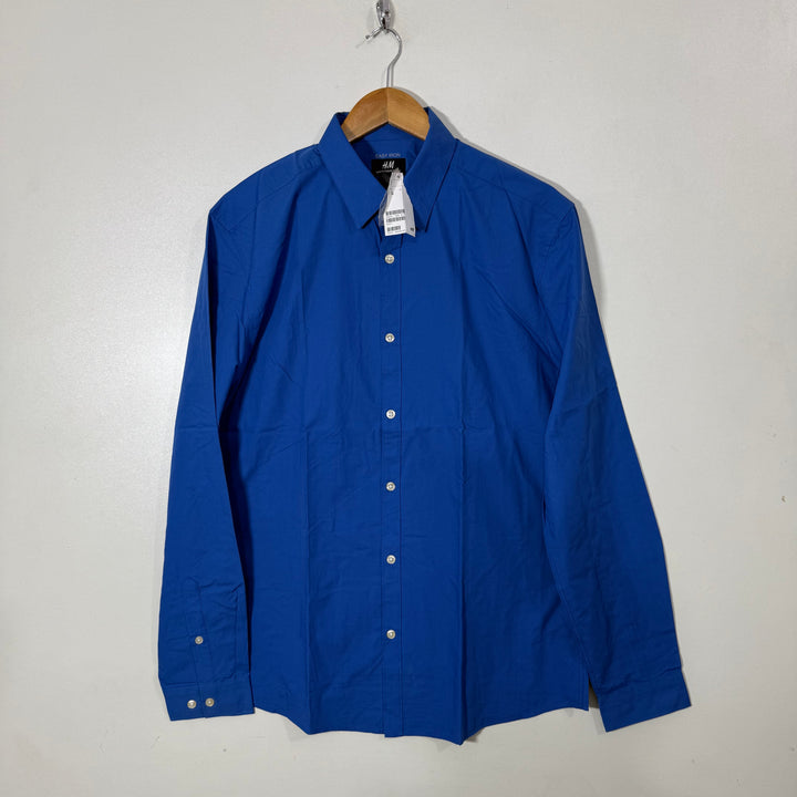 H&M SLIM FIT EASY IRON COTTON FORMAL SHIRT BRAND NEW