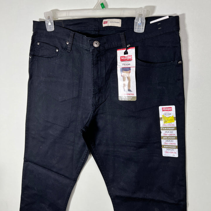 WRANGLER STRAIGHT FIT DENIM PANT BRAND NEW WITH STRETCH BLACK COLOUR