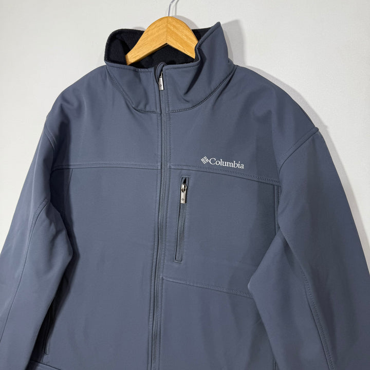 COLUMBIA SOFT SHELL WINDBREAKER JACKET INNER FLEECE GREY COLOUR