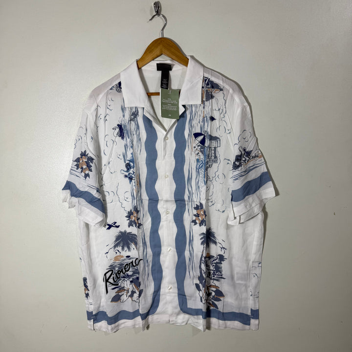 H&M CUBAN COLLAR HALF SLEEVES HAWAI SHIRT BRAND NEW