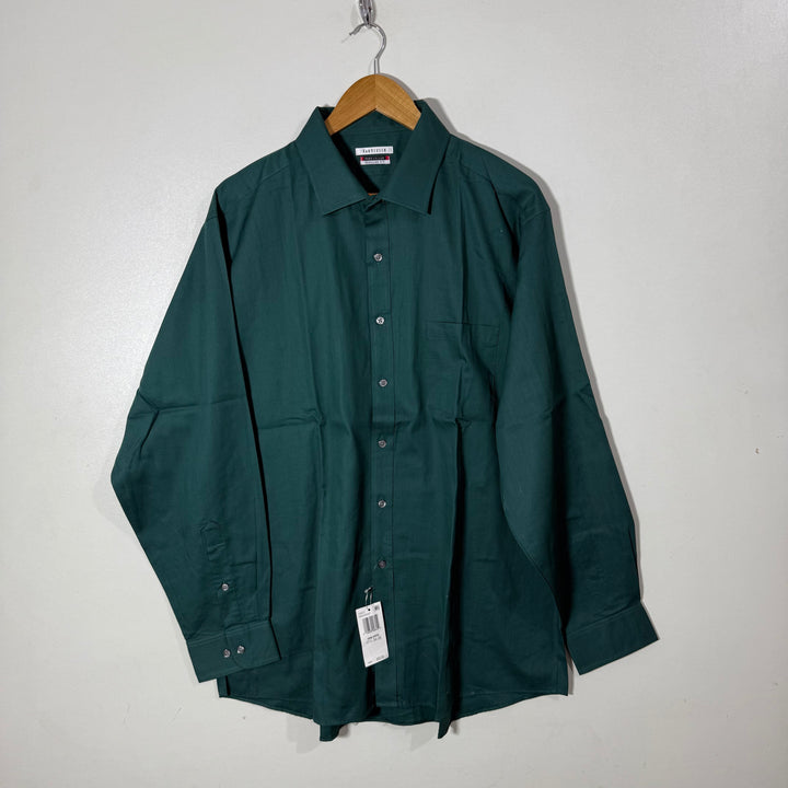 VAN HEUSEN REGULAR FIT FLEX COLLAR COTTON FORMAL SHIRT BRAND NEW GREEN COLOUR
