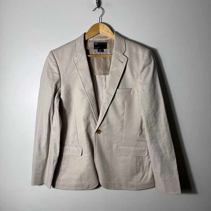 ASOS COTTON LINEN BLAZER COAT
