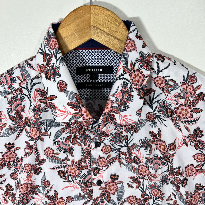 POLITIX SLIM FIT CASUAL COTTON SHIRT WITH STRETCH