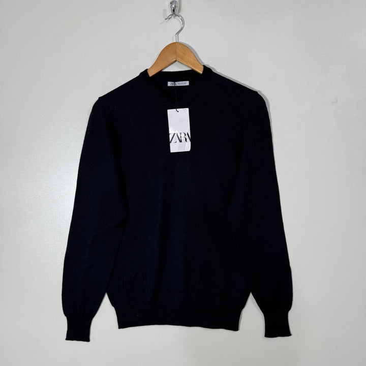 ZARA V NECK ACRYLIC SWEATER BRAND NEW BLUE COLOUR