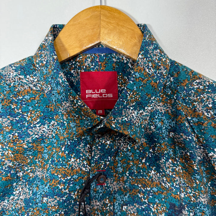 BLUE FIELDS BUTTON DOWN CASUAL COTTON SHIRT