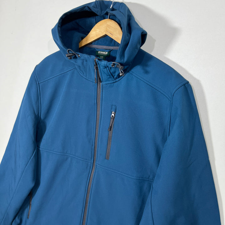 OUTDOOR LIFE SOFT SHELL WINDBREAKER JACKET INNER FLEECE WITH HOOD