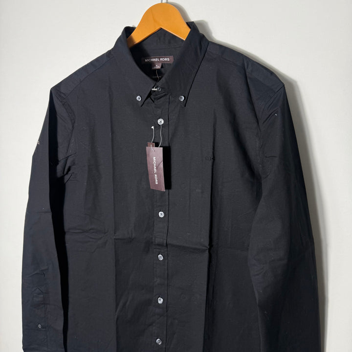 MICHAEL KORS CLASSIC FIT COTTON SHIRT BRAND NEW WITH STRETCH BLACK COLOUR