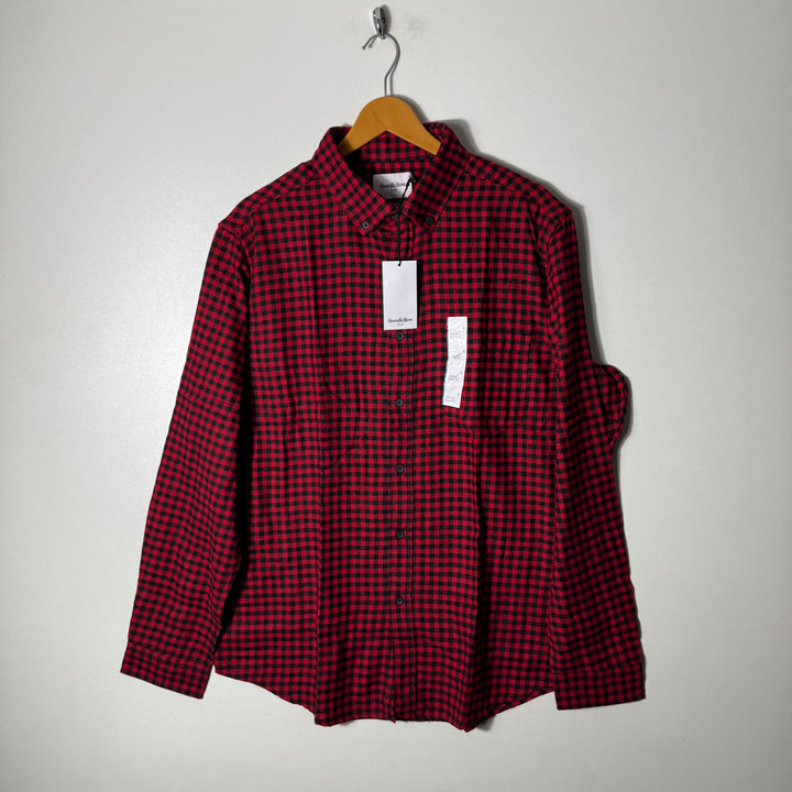 CROFT & BARROW BUTTON DOWN FLANNEL COTTON CHECKERED BRAND NEW