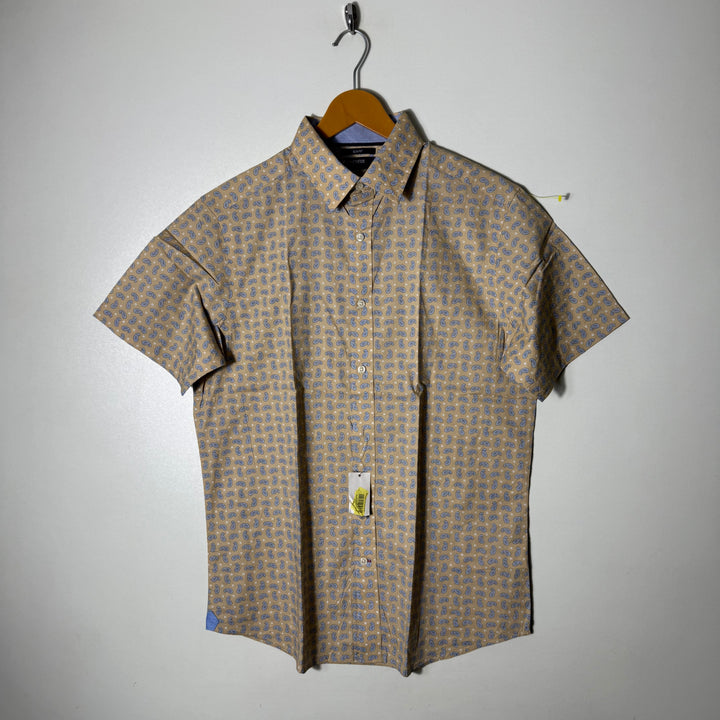 CREMIEUX SLIM FIT HALF SLEEVES COTTON SHIRT