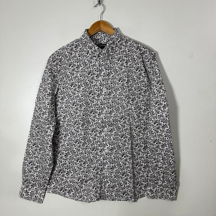 EXPRESS BUTTON DOWN PRINTED CASUAL COTTON SHIRT BRAND NEW