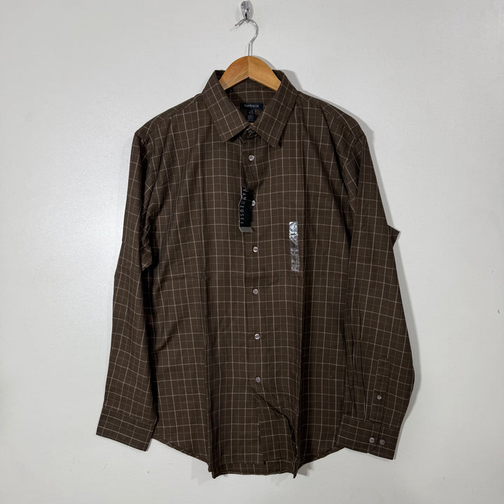 VAN HEUSEN COTTON CHECKERED SHIRT BRAND NEW