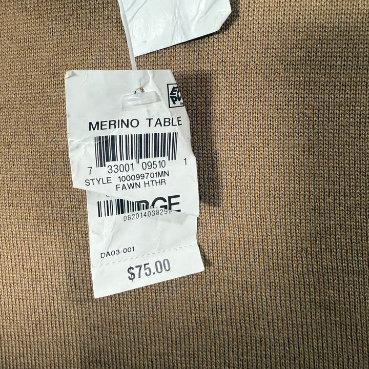 CLUB ROOM PERFORMANCE HIGH NECK COLLAR MERINO WOOL BLEND SWEATER BRAND NEW BROWN COLOUR