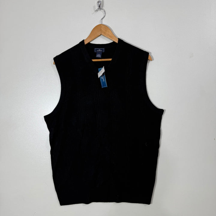 DOCKERS SLEEVES LESS ACRYLIC SWEATER BRAND NEW BLACK COLOUR