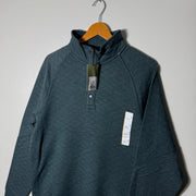 GOOD FELLOW &CO 4 BUTTON FLEECE PULLOVER BRAND NEW GREEN COLOUR