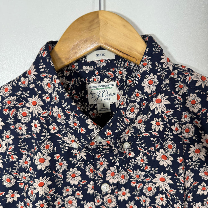 J CREW SLIM FIT PRINTED  COTTON CASUAL SHIRT WOTH STRETCH (64)