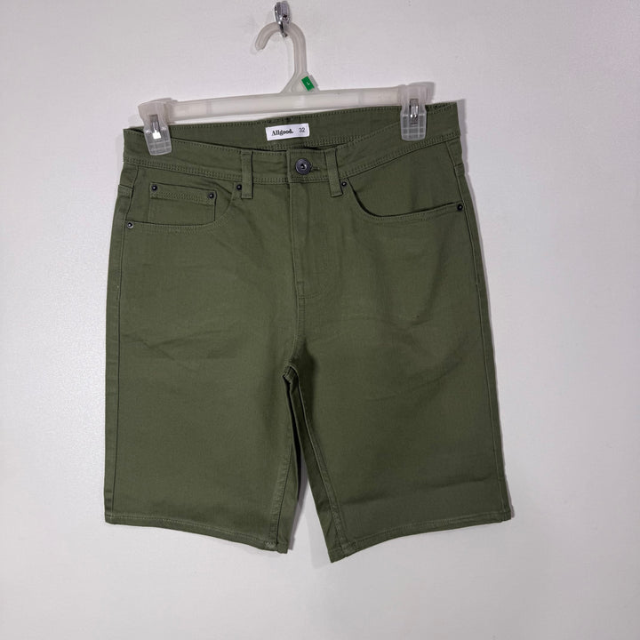 ALL GOOD COTTON JEANS SHORT GREEN GOLOUR WITH STRETCH