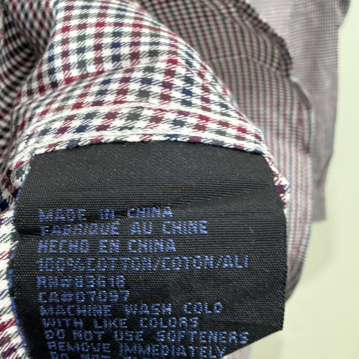 ANDREW FEZZA SLIM FIT BUTTON DOWN CHECKERED SHIRT
