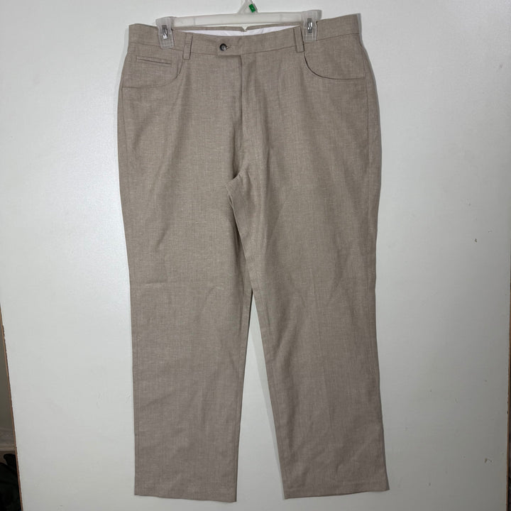 HAGGAR STRAIGHT FIT LINEN PANT WITHOUT STRETCH