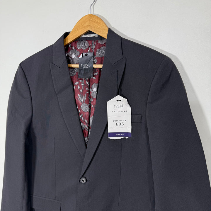 NEXT SLIM FIT MACHINE WASHABLE BLAZER JACKET BRAND NEW GREY COLOUR