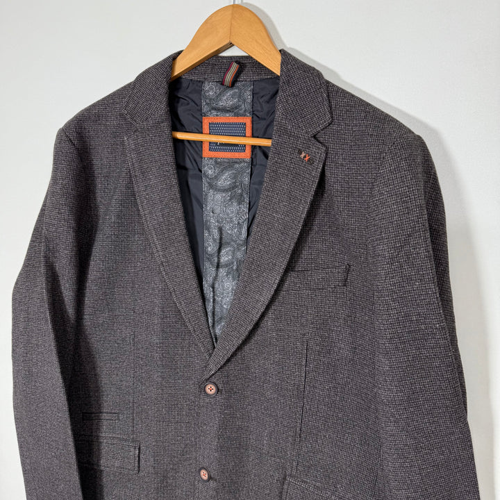 CALAMARI CHECKERED MODERN FIT MICRO CHECKERED BLAZER JACKET