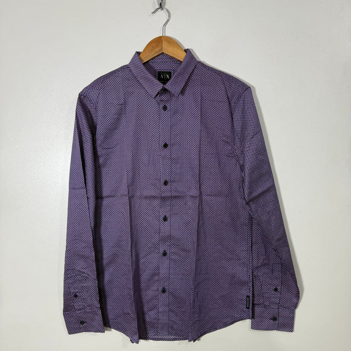 ARMANI EXCHANGE REGULAR FIT PRINTED COTTON SHIRT