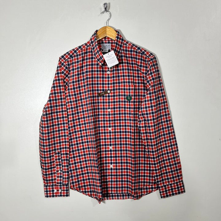 LL BEAN BUTTON DOWN CASUAL COTTON SHIRT BRAND NEW