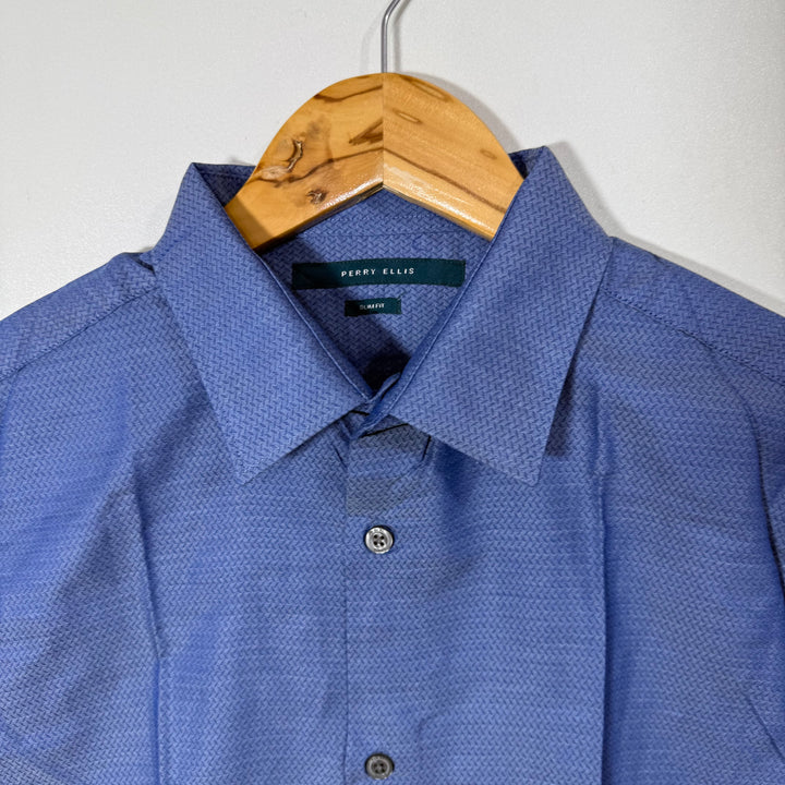 PERRY ELLIS SLIM FIT FORMAL COTTON SHIRT
